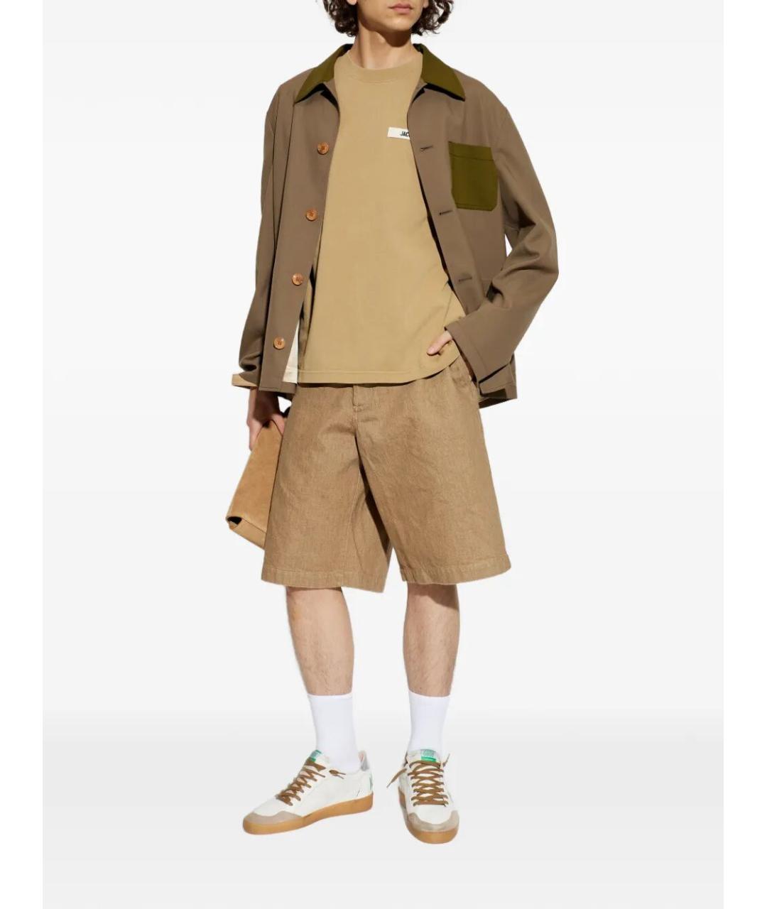 JACQUEMUS Бежевые хлопковые шорты, фото 4