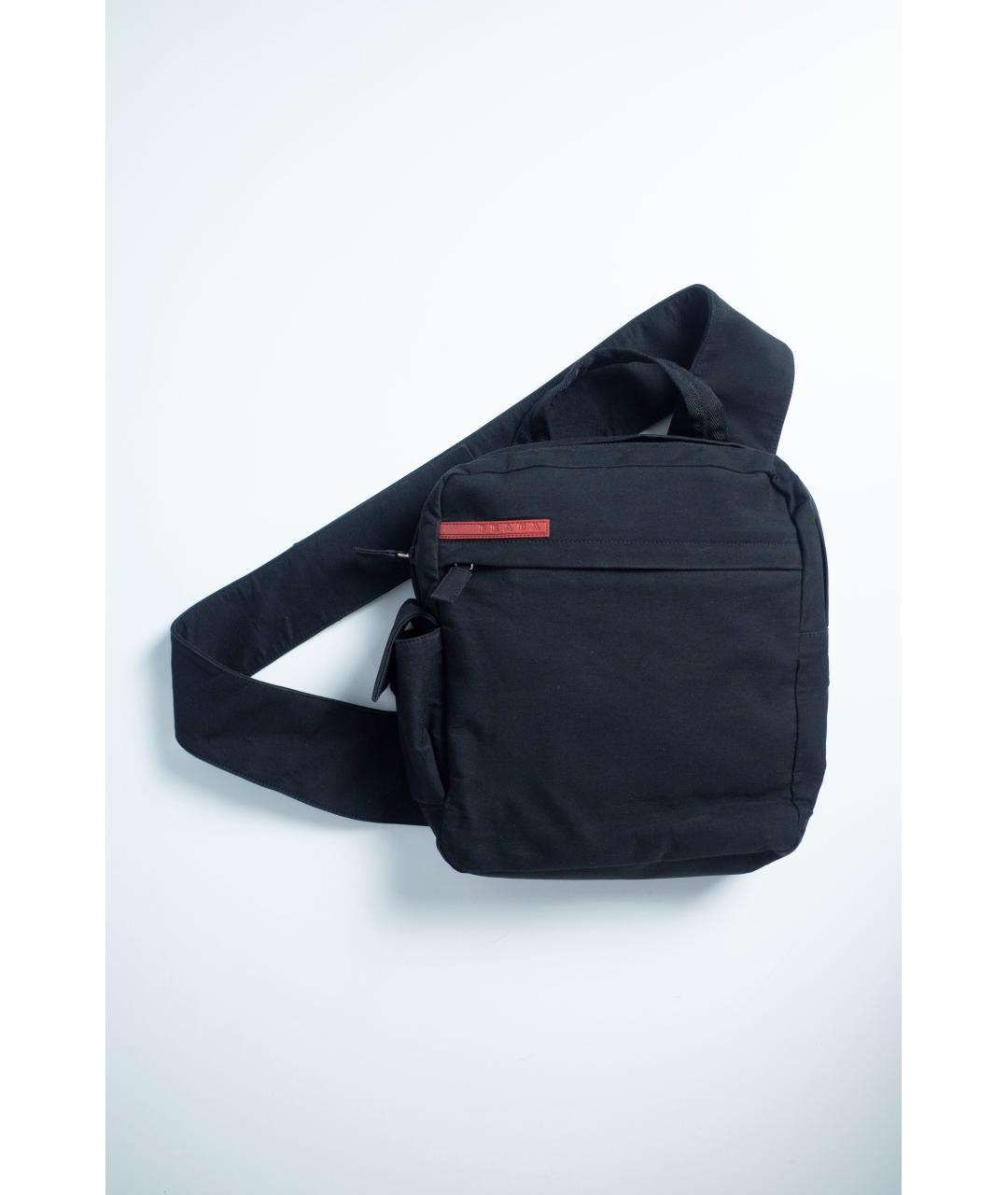 PRADA Черная синтетическая сумка на плечо, фото 9