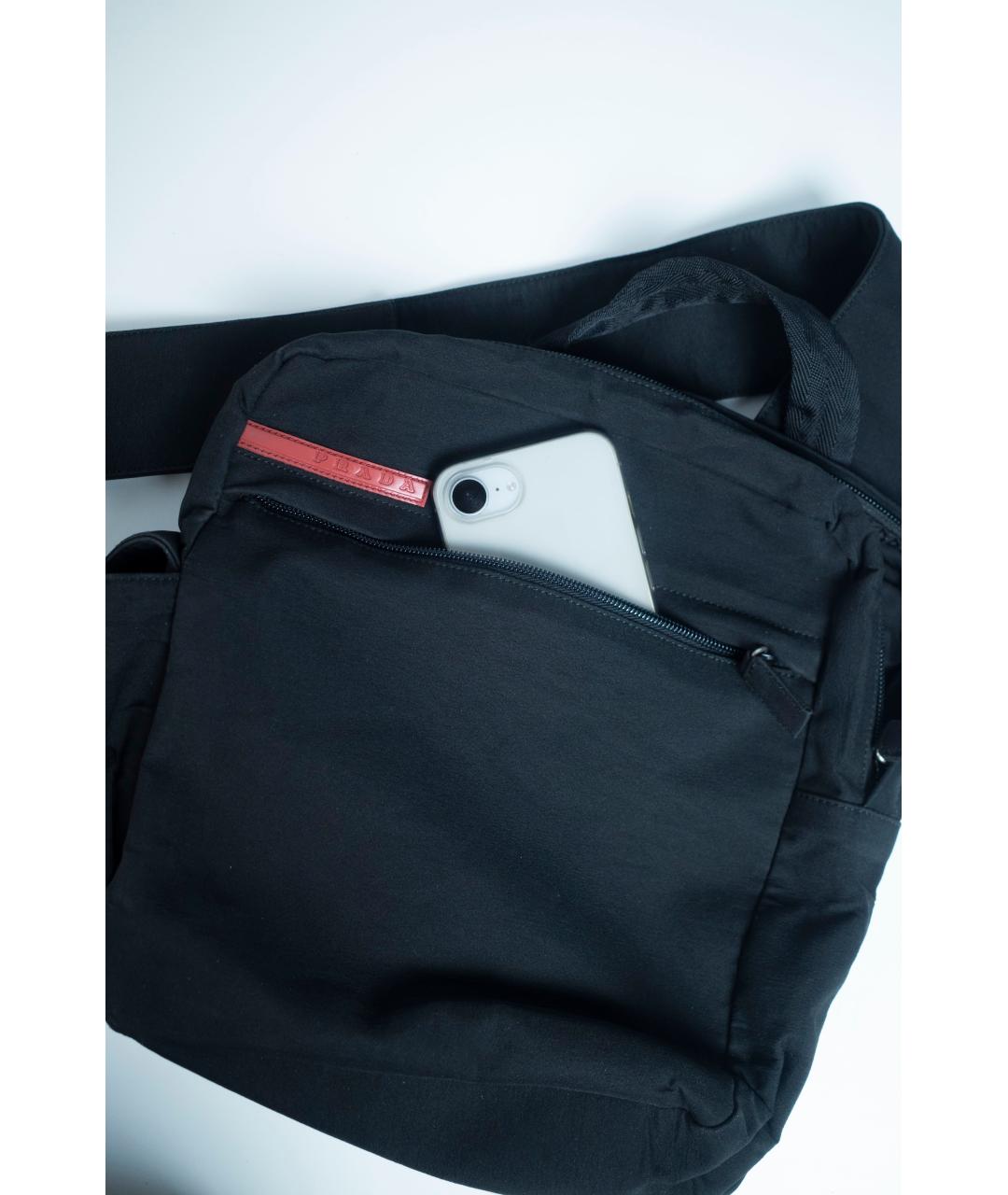 PRADA Черная синтетическая сумка на плечо, фото 6