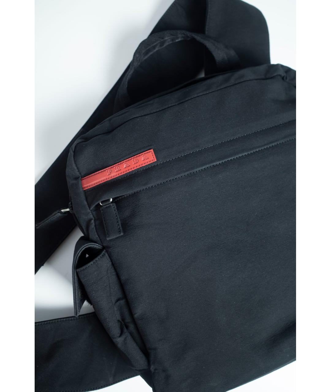 PRADA Черная синтетическая сумка на плечо, фото 2