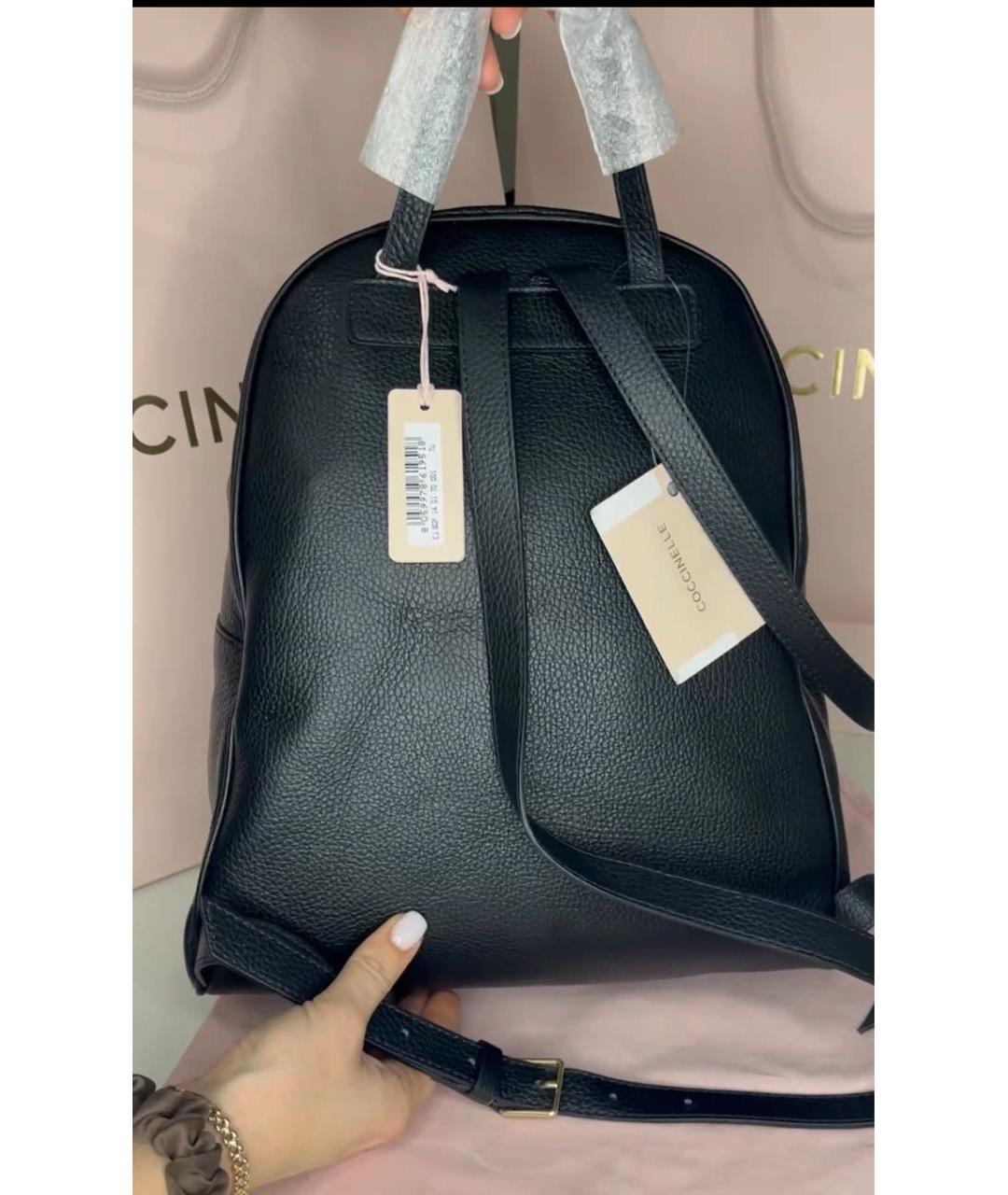 COCCINELLE Черный кожаный рюкзак, фото 5