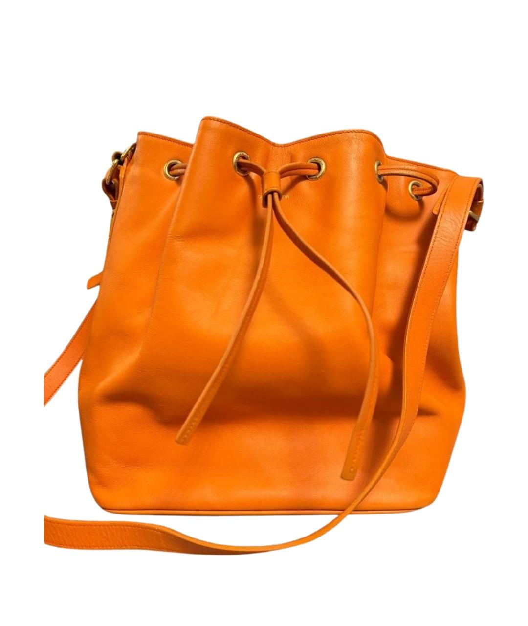 SAINT LAURENT Оранжевая кожаная сумка через плечо, фото 1