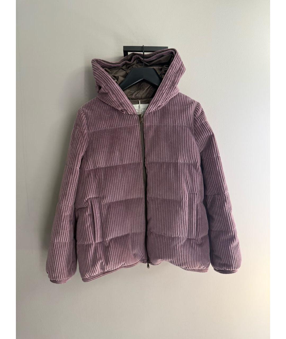 BRUNELLO CUCINELLI Розовый хлопковый пуховик, фото 7