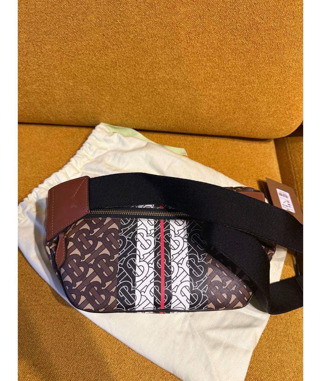 BURBERRY Коричневая поясная сумка, фото 3