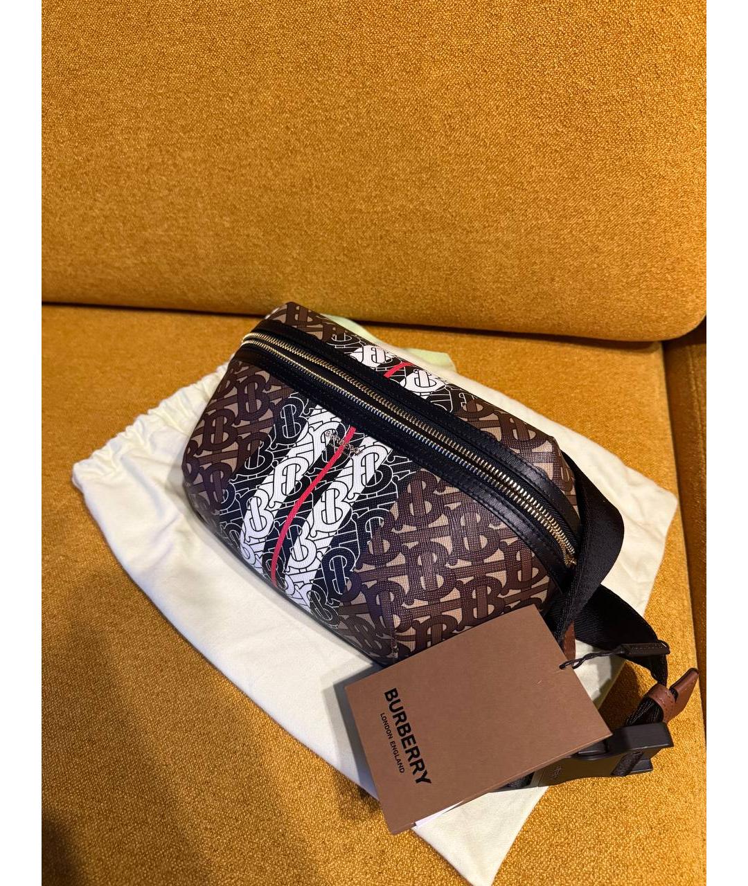 BURBERRY Коричневая поясная сумка, фото 7