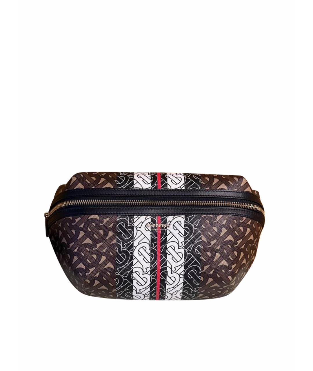 BURBERRY Коричневая поясная сумка, фото 1