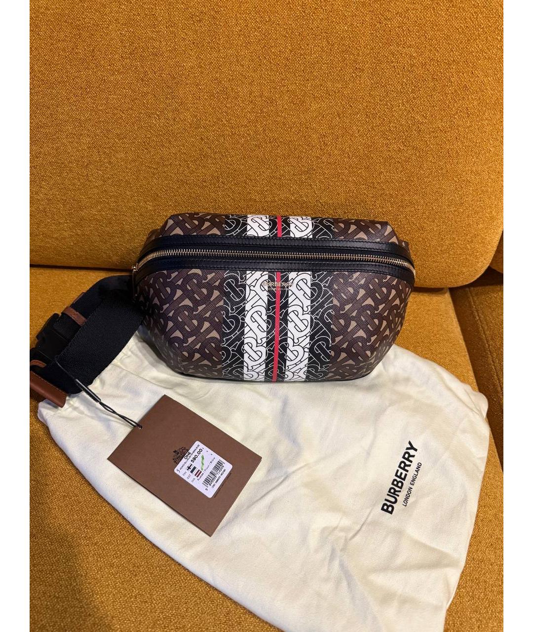 BURBERRY Коричневая поясная сумка, фото 4