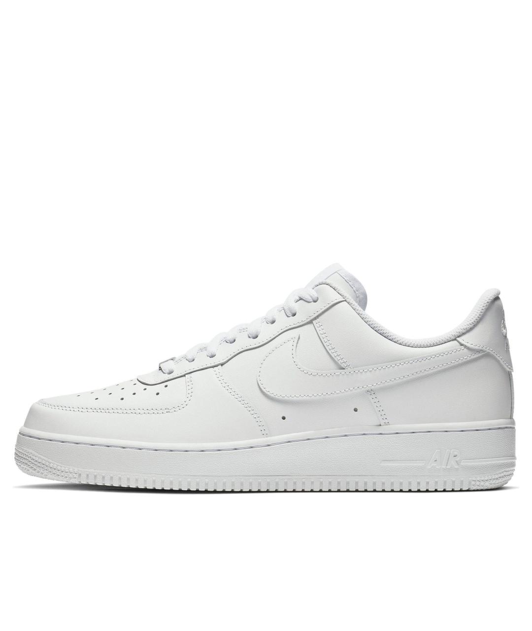 NIKE Белые кожаные низкие кроссовки / кеды, фото 9