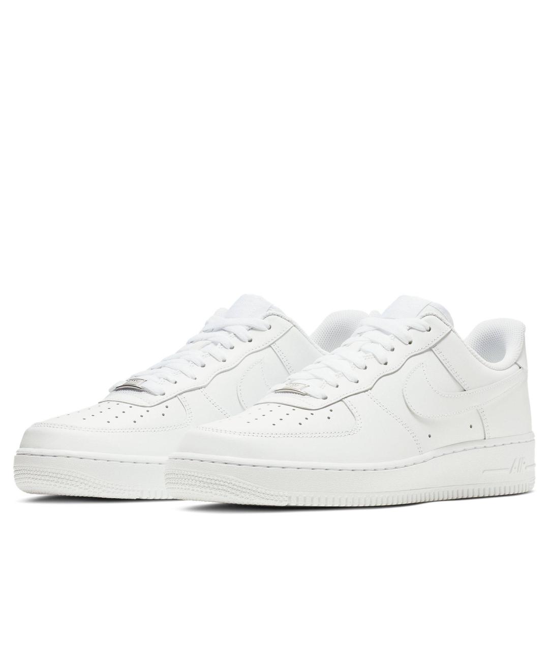 NIKE Белые кожаные низкие кроссовки / кеды, фото 2