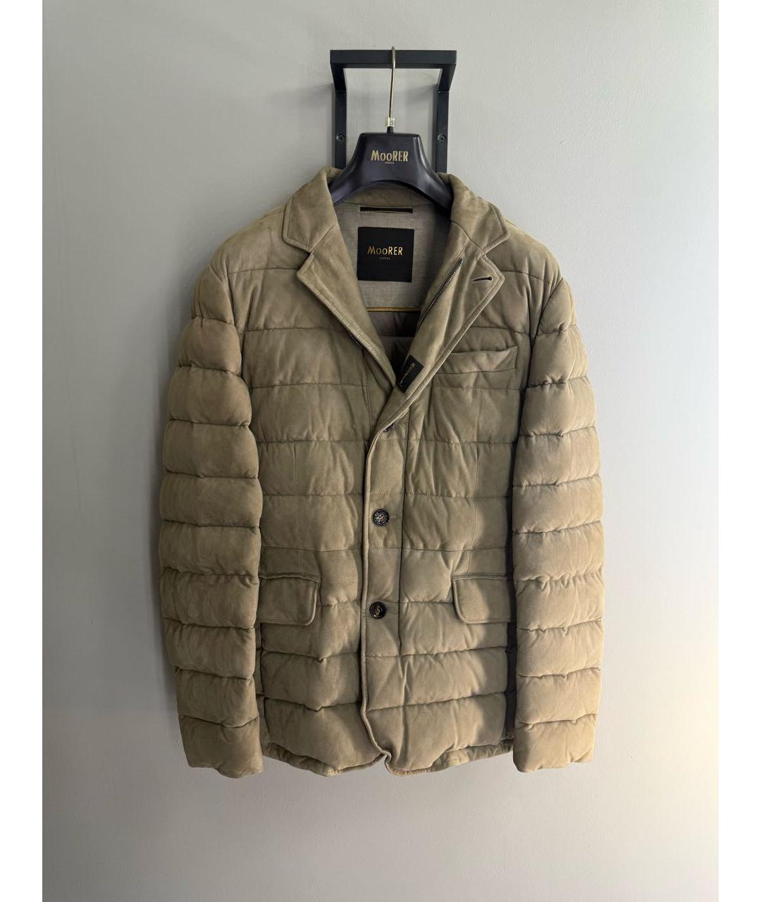 MOORER Красный кожаный пуховик, фото 7