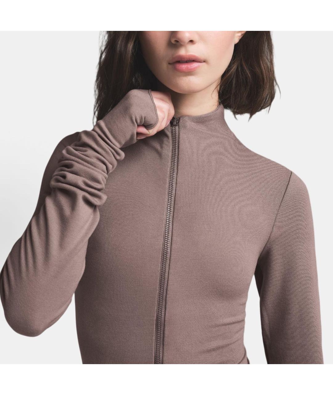 SKIMS Коричневый хлопко-эластановый кардиган, фото 3