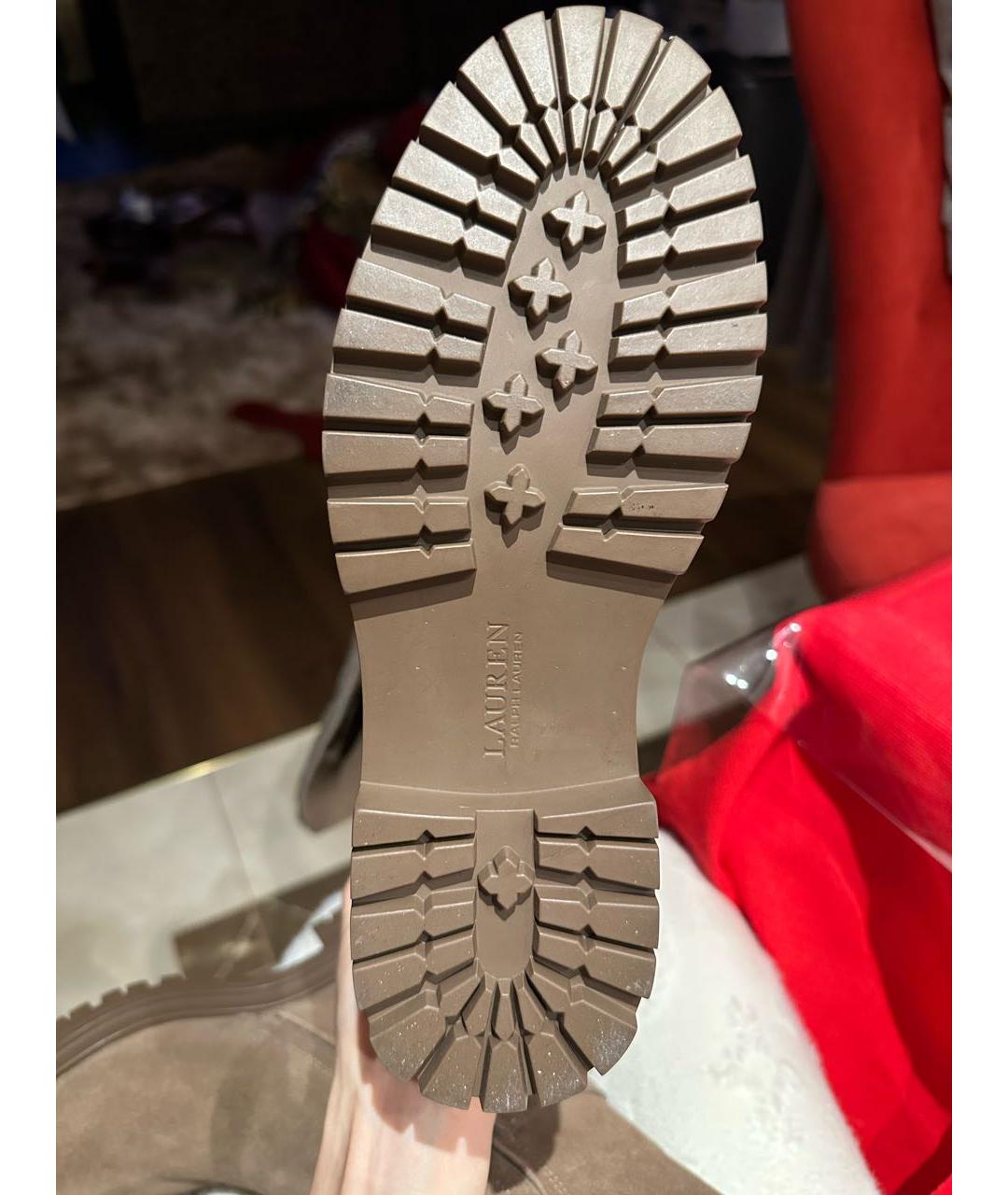 RALPH LAUREN Коричневые замшевые сапоги, фото 8