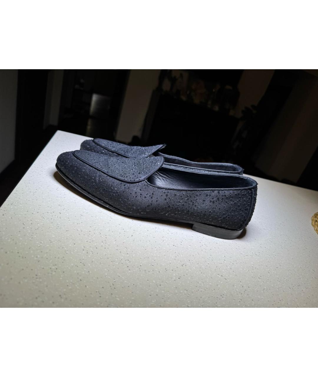 DSQUARED2 Черные текстильные лоферы, фото 8