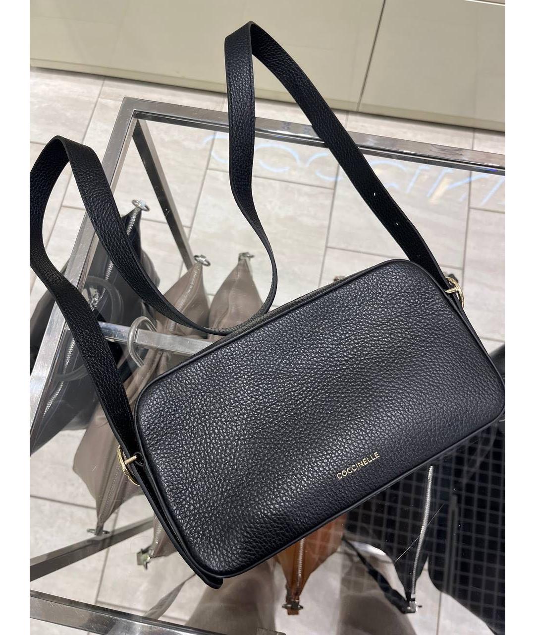 COCCINELLE Черная кожаная сумка через плечо, фото 5