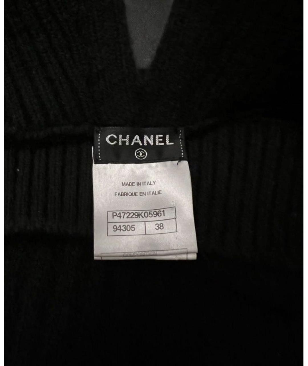 CHANEL Черная кашемировая водолазка, фото 4