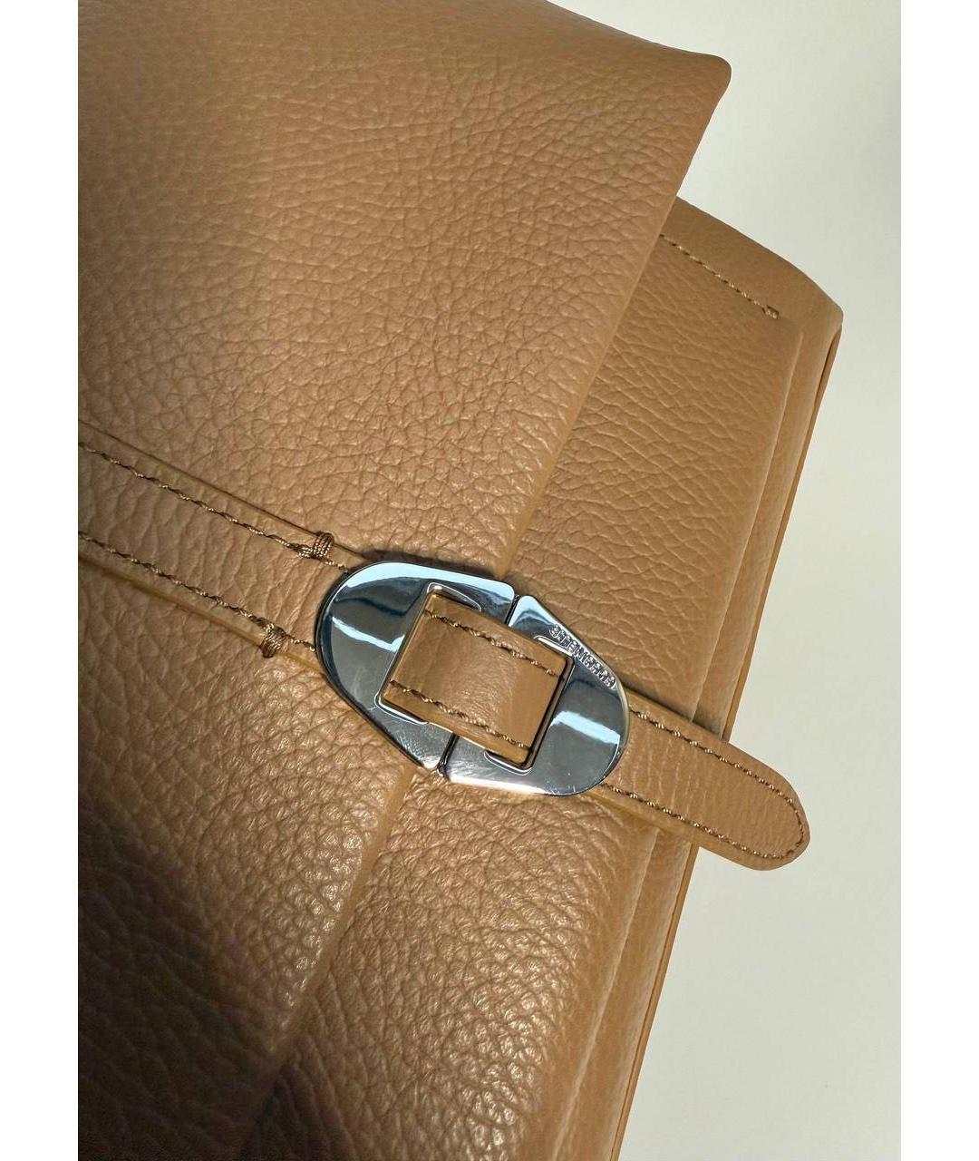 COCCINELLE Бежевая кожаная сумка через плечо, фото 4