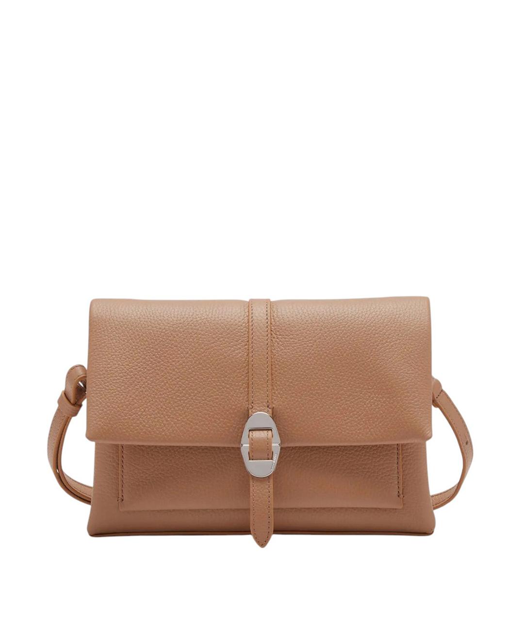 COCCINELLE Бежевая кожаная сумка через плечо, фото 1