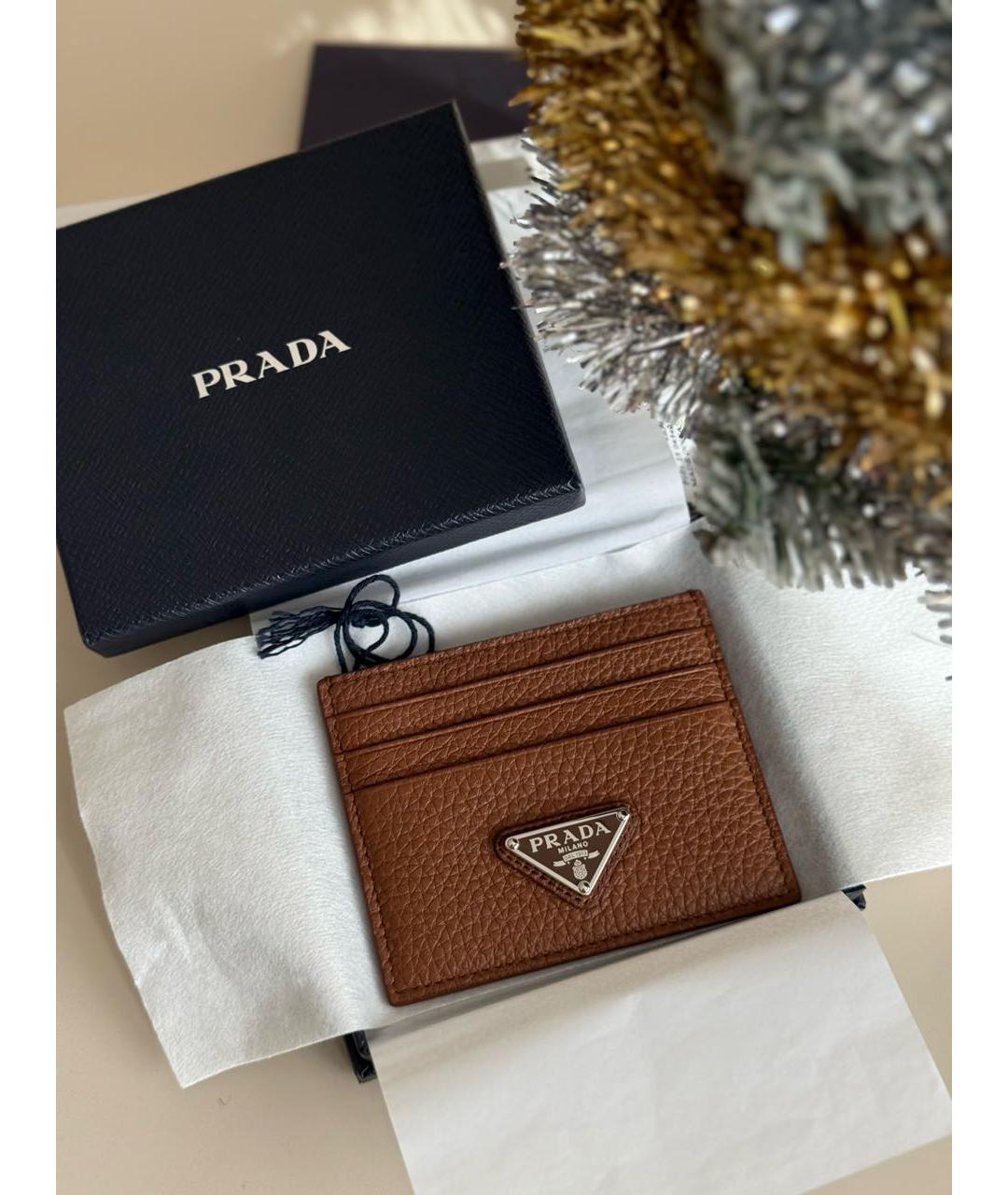 PRADA Коричневый кожаный кошелек, фото 2