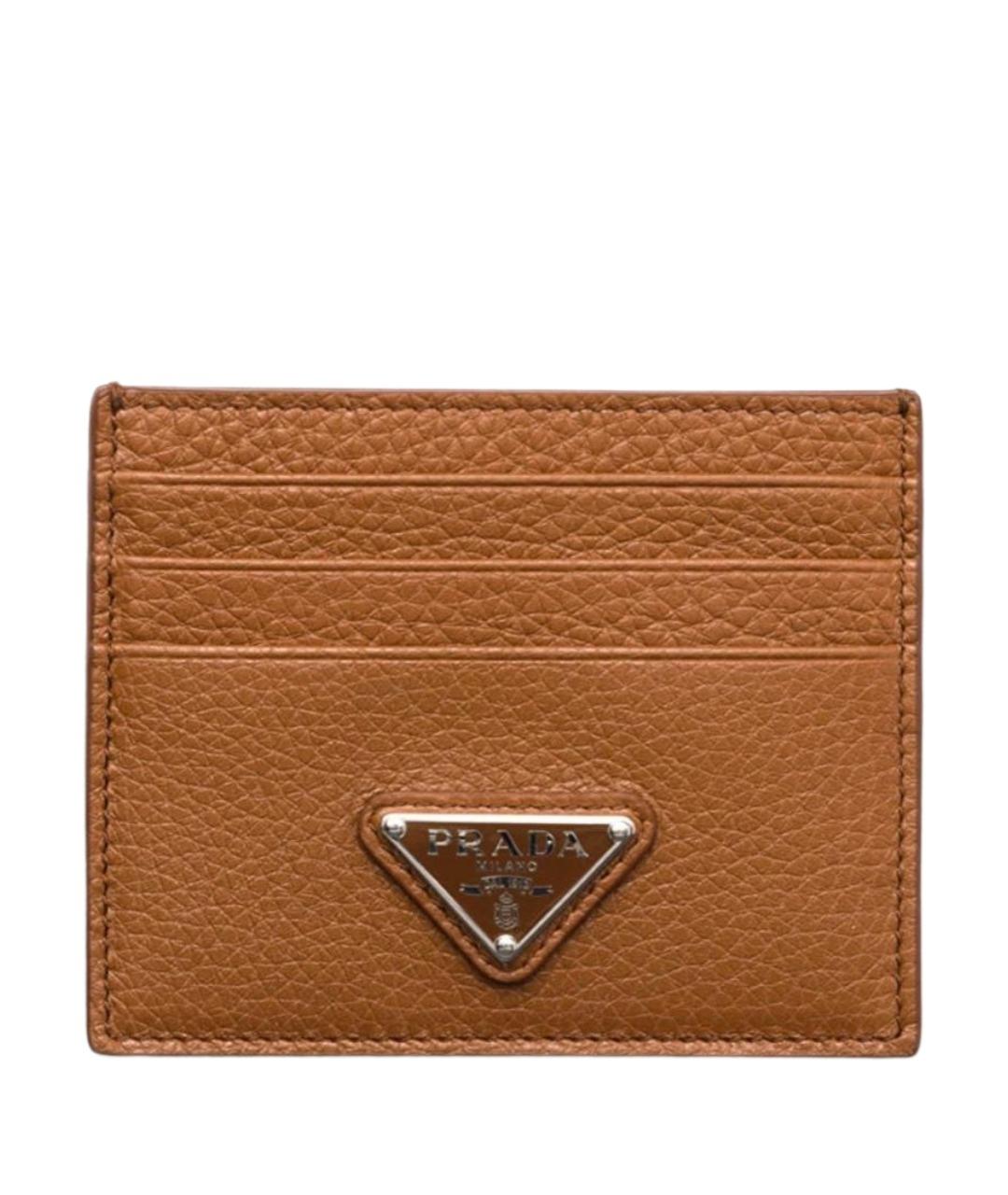 PRADA Коричневый кожаный кошелек, фото 1