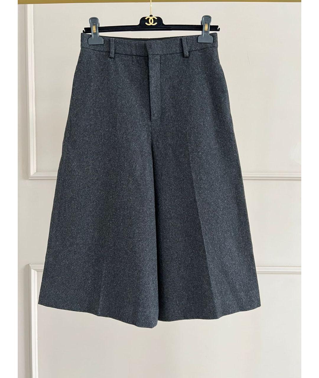 CELINE Антрацитовые брюки широкие, фото 9