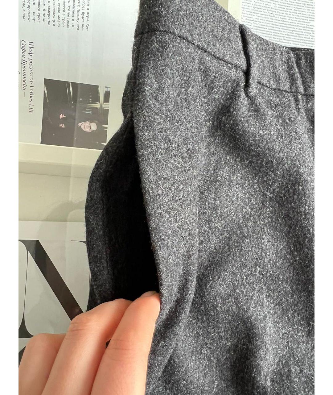 CELINE Антрацитовые брюки широкие, фото 4