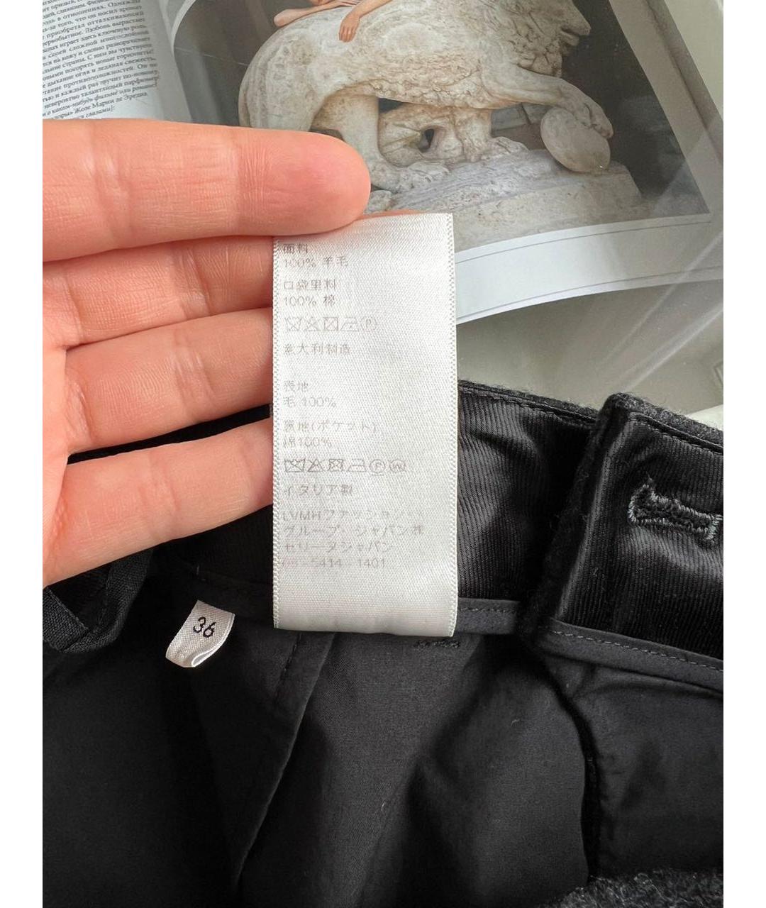 CELINE Антрацитовые брюки широкие, фото 5