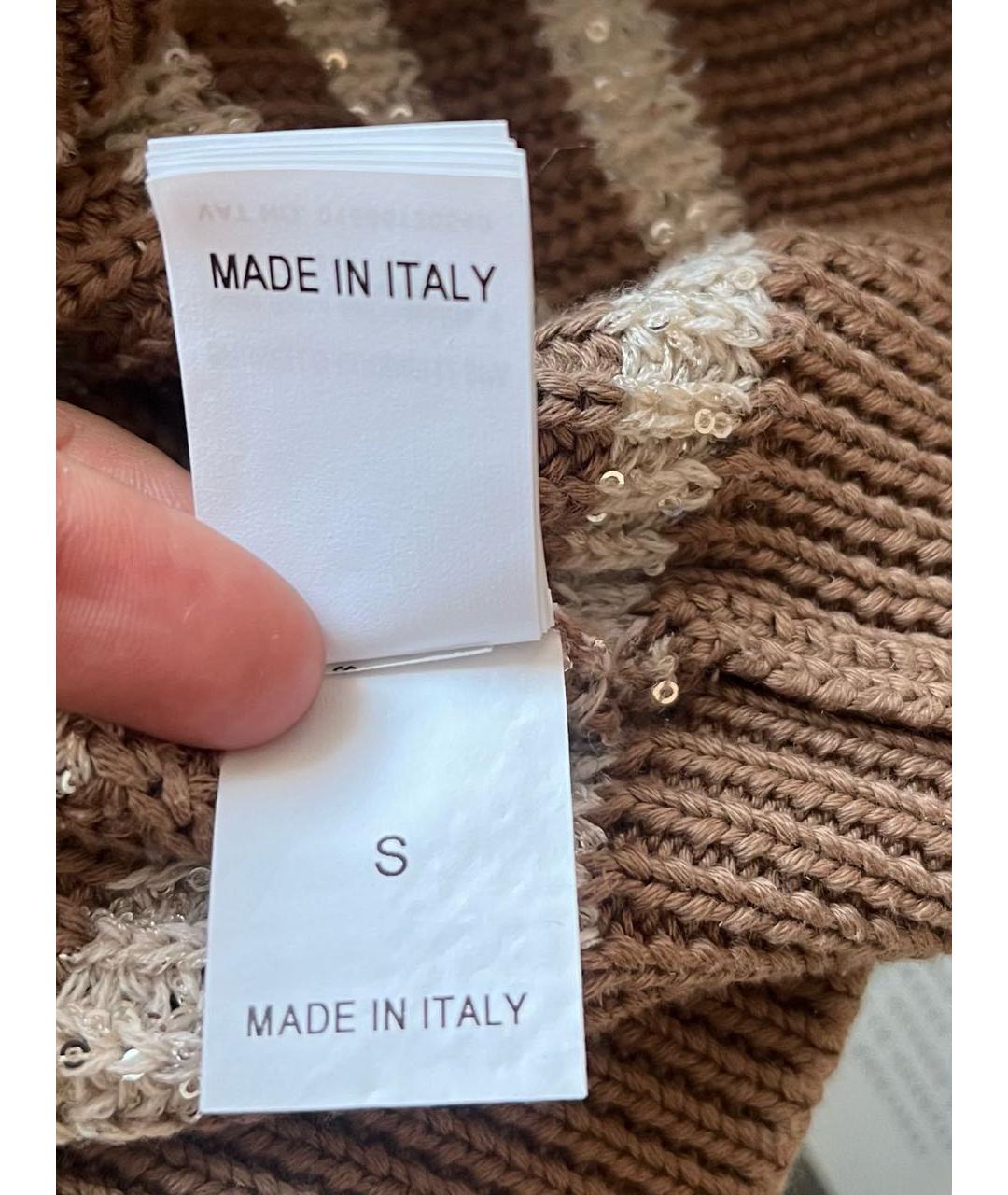 BRUNELLO CUCINELLI Коричневый джемпер / свитер, фото 5