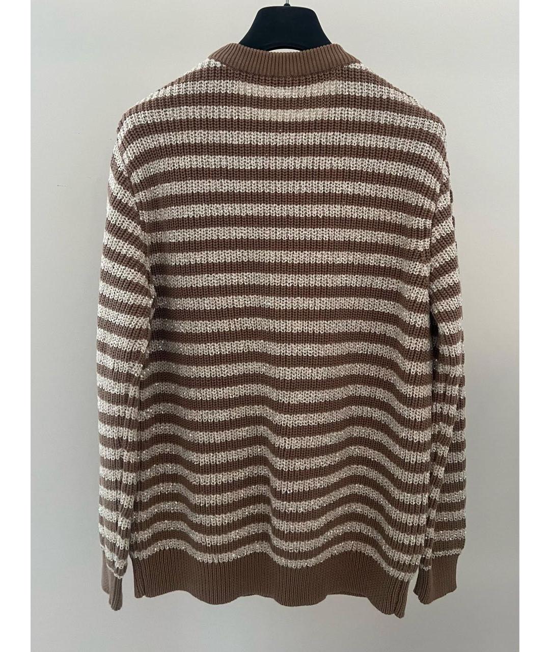 BRUNELLO CUCINELLI Коричневый джемпер / свитер, фото 3