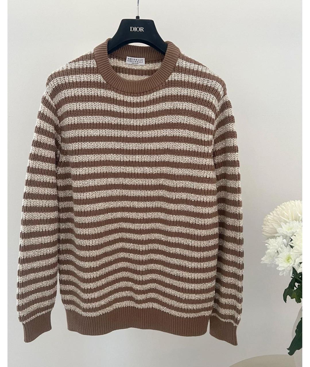 BRUNELLO CUCINELLI Коричневый джемпер / свитер, фото 9