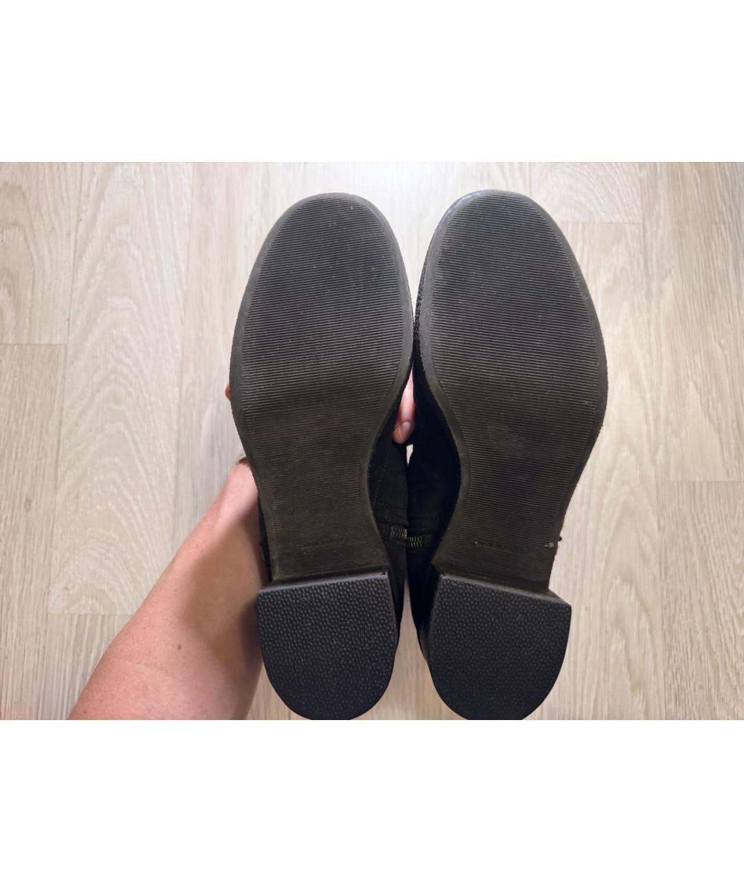 CHANEL Черные замшевые полусапоги, фото 6