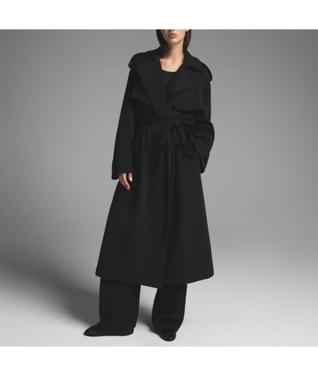 SKIMS Черный полиэстеровый тренч/плащ, фото 2