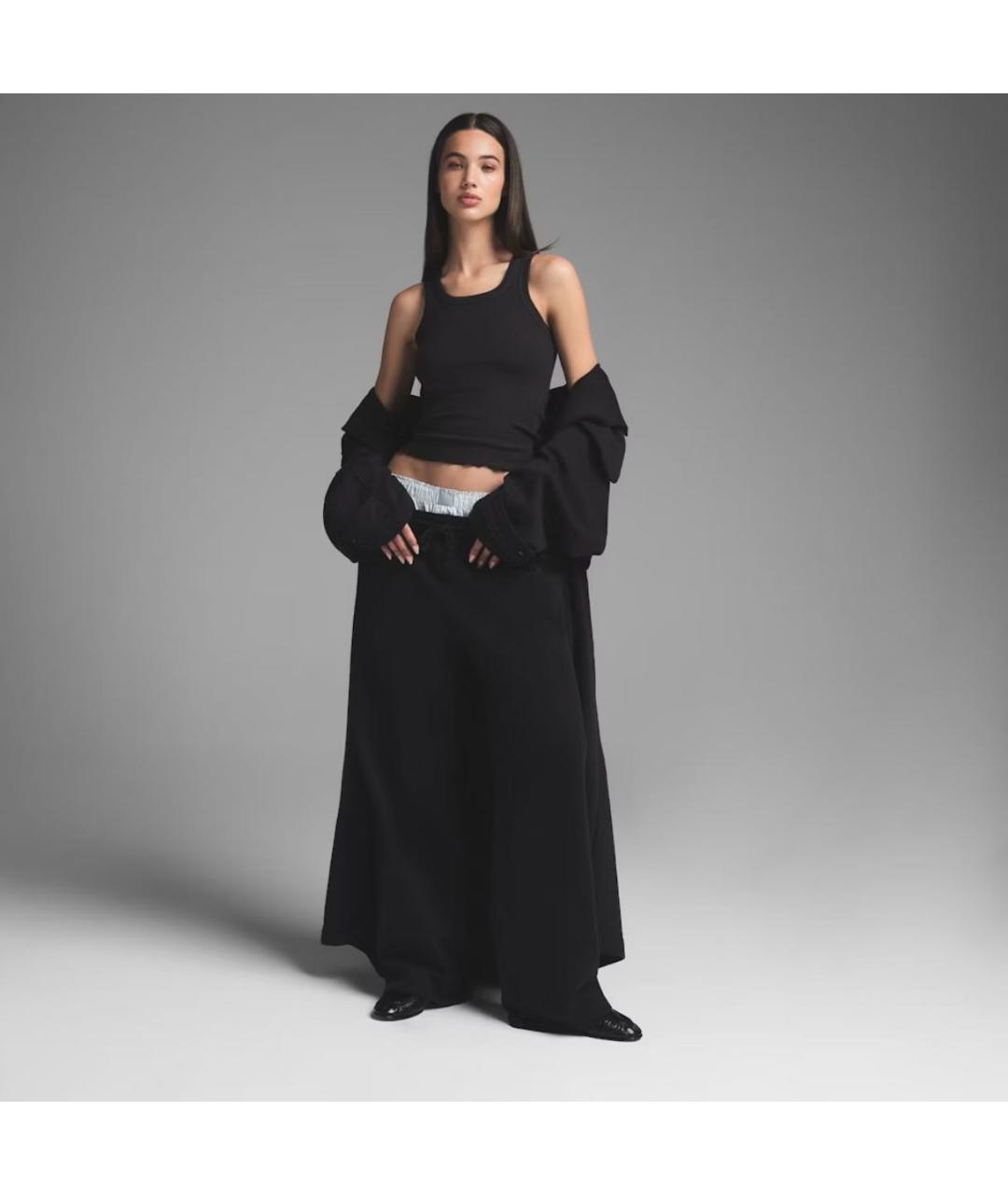 SKIMS Черный полиэстеровый тренч/плащ, фото 4