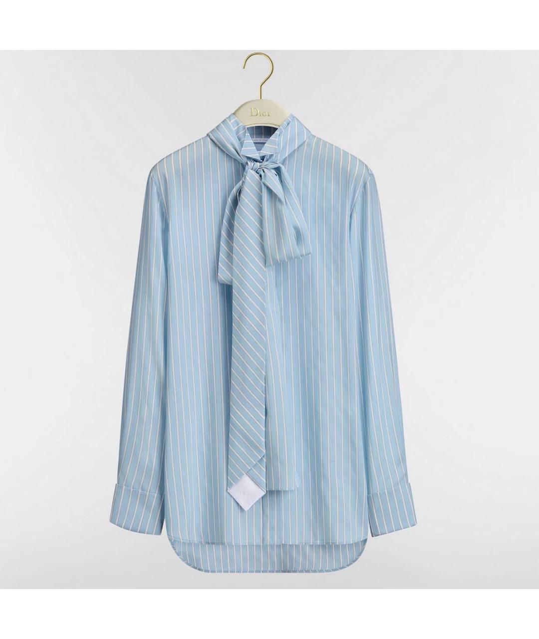 CHRISTIAN DIOR Голубая блузы, фото 4