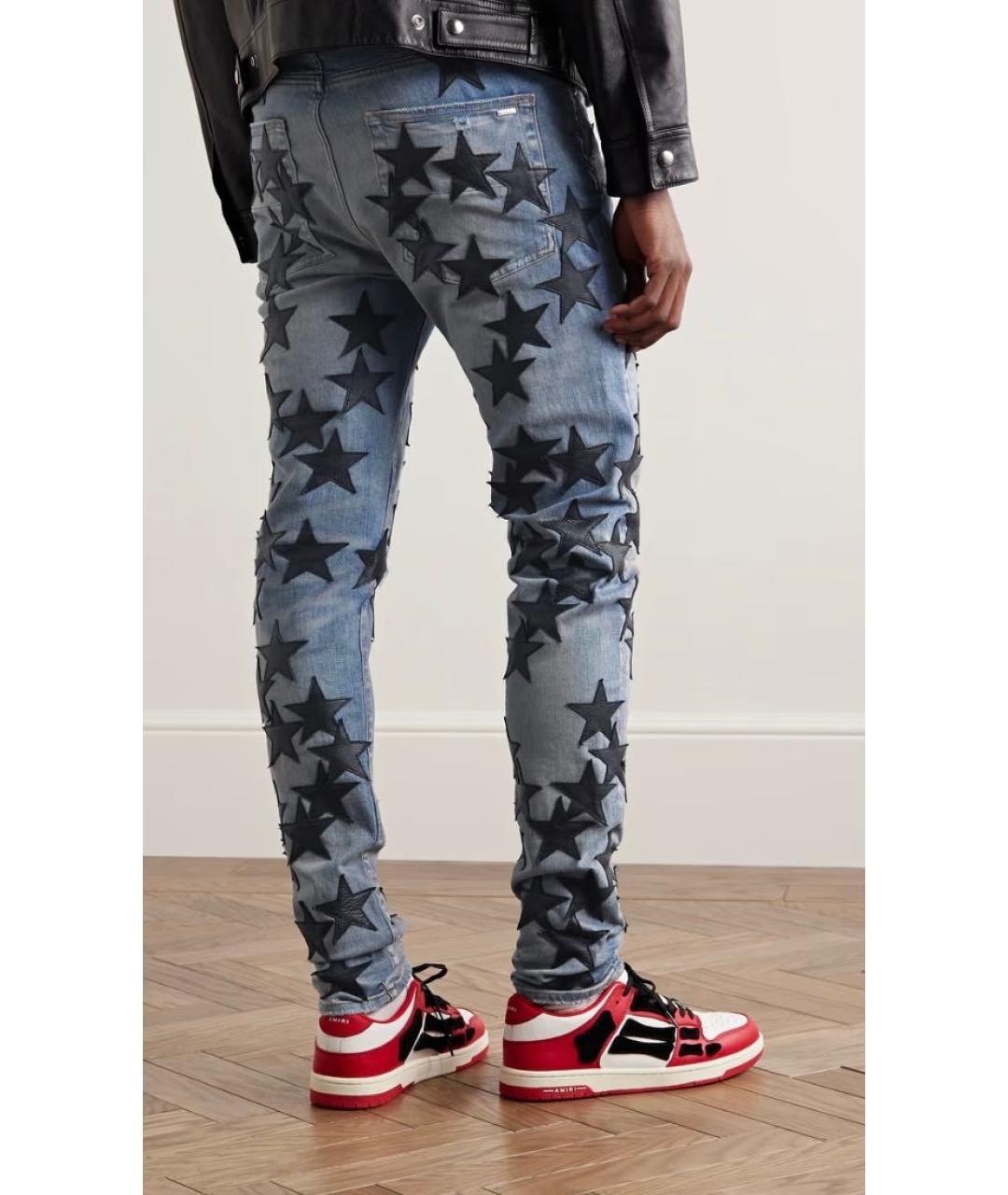 AMIRI Голубые хлопковые прямые джинсы, фото 2