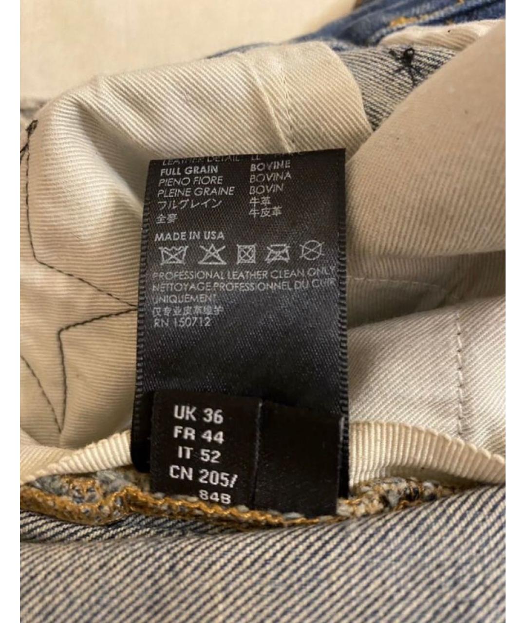 AMIRI Голубые хлопковые прямые джинсы, фото 6