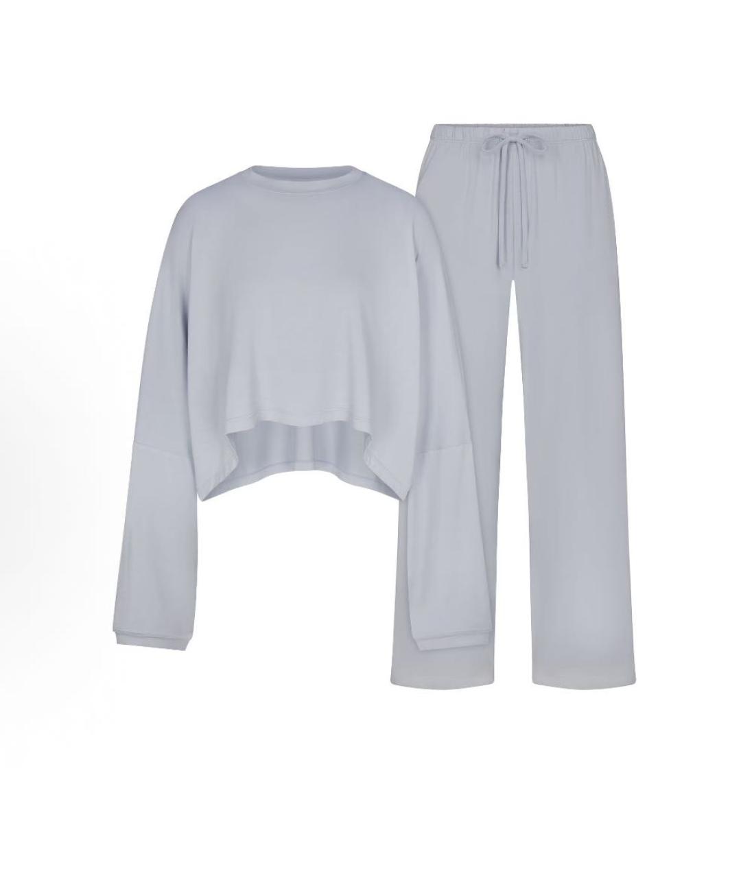 SKIMS Серая хлопковая пижама, фото 6