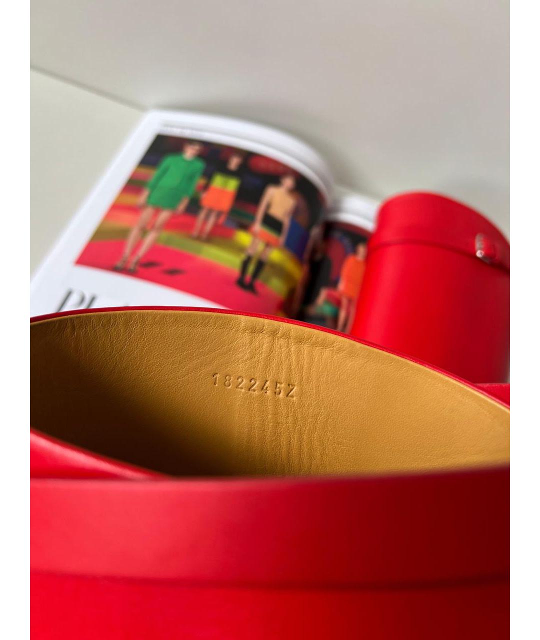 HERMES Красные кожаные сапоги, фото 6