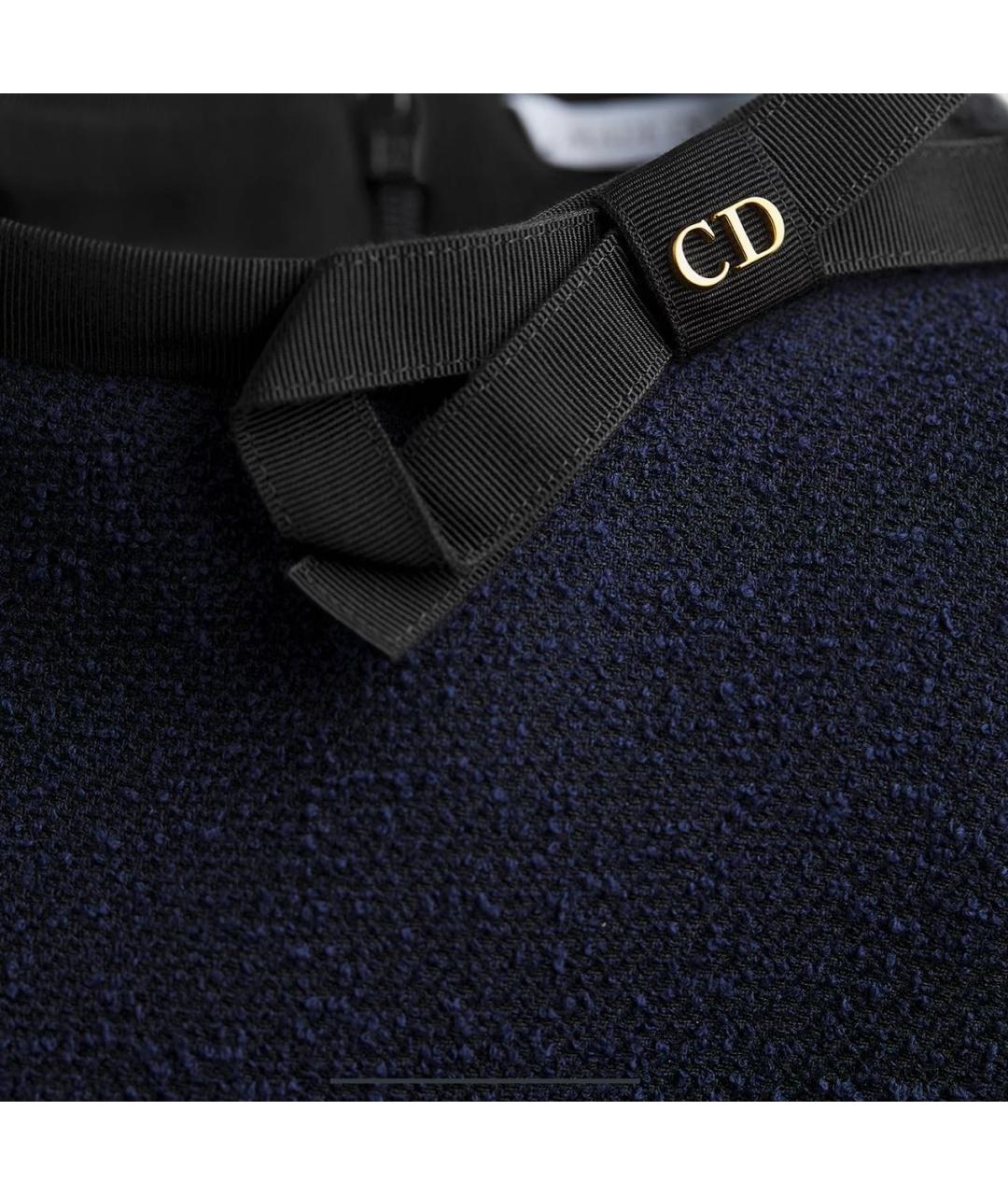 CHRISTIAN DIOR Темно-синее платье, фото 3