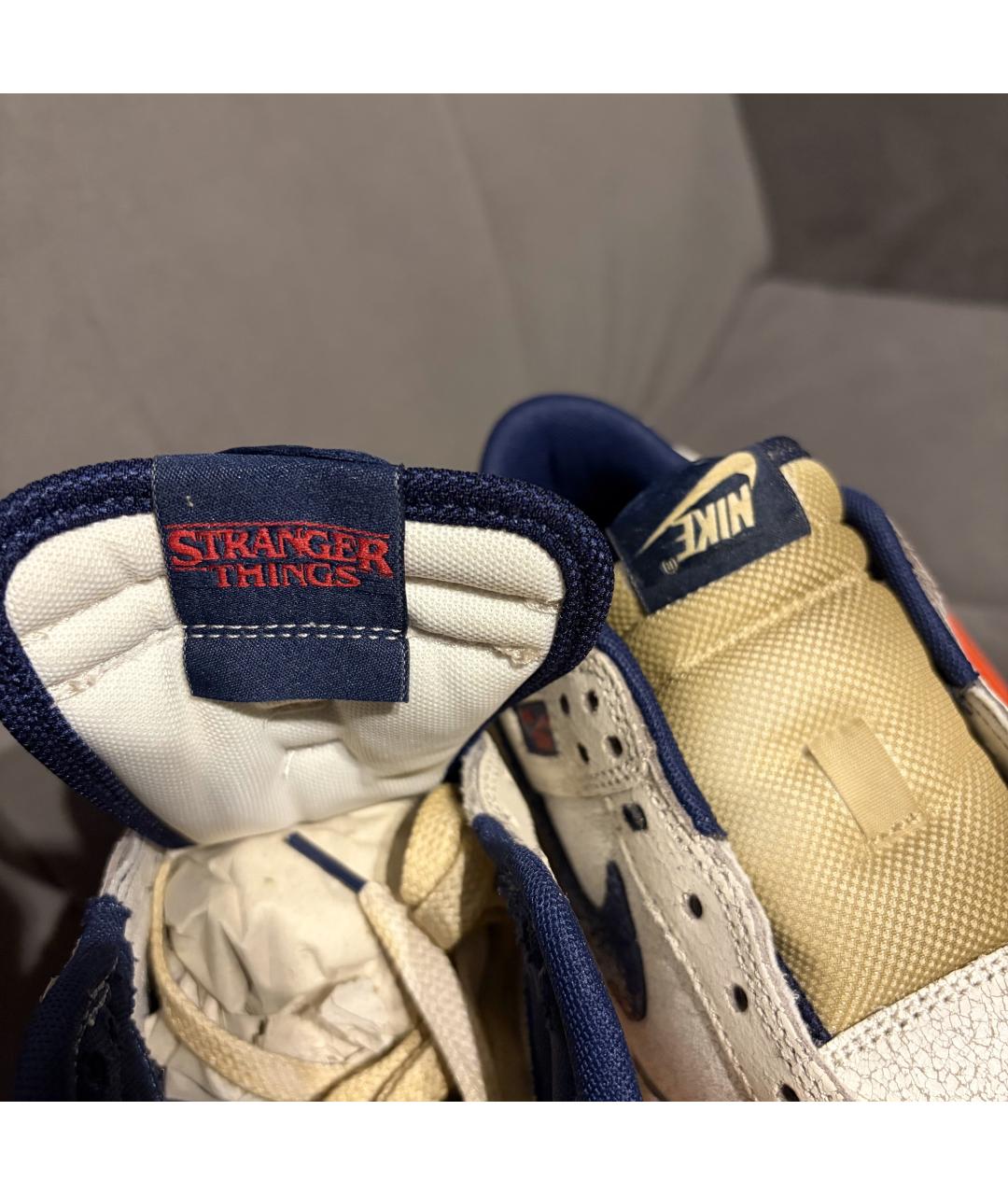 NIKE Белые кожаные низкие кроссовки / кеды, фото 5