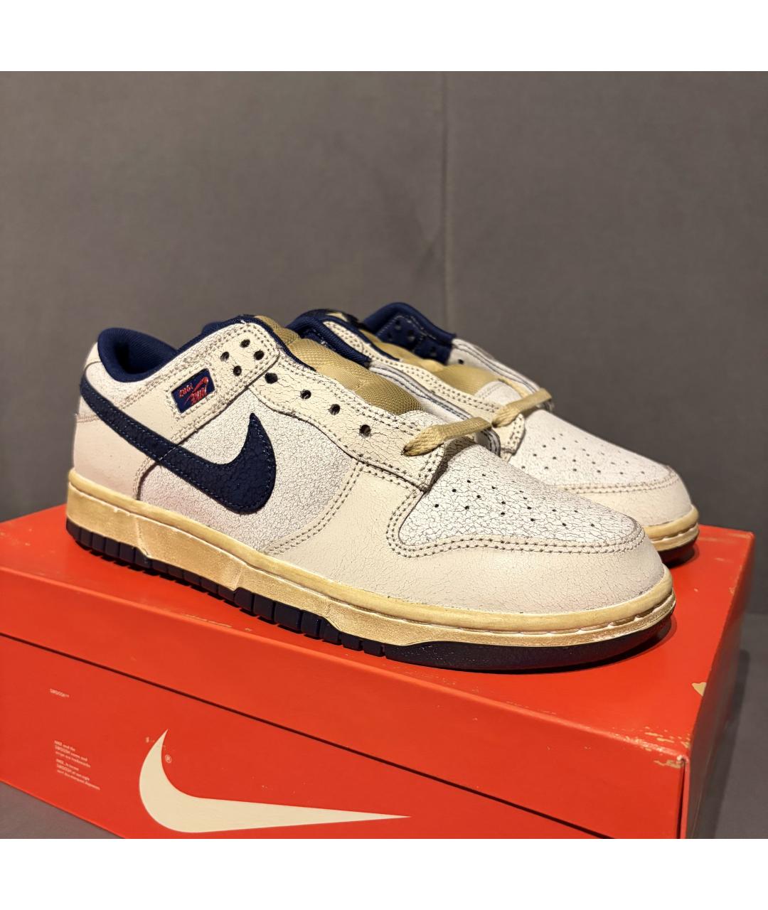 NIKE Белые кожаные низкие кроссовки / кеды, фото 3