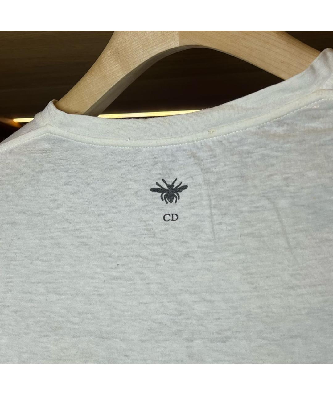 CHRISTIAN DIOR Белая льняная футболка, фото 4