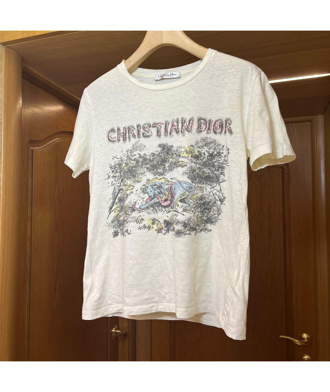 CHRISTIAN DIOR Белая льняная футболка, фото 7