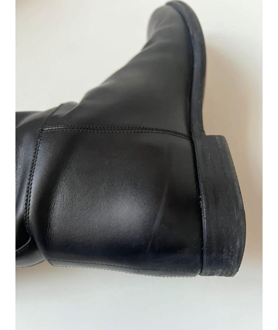 HERMES Черные кожаные сапоги, фото 6