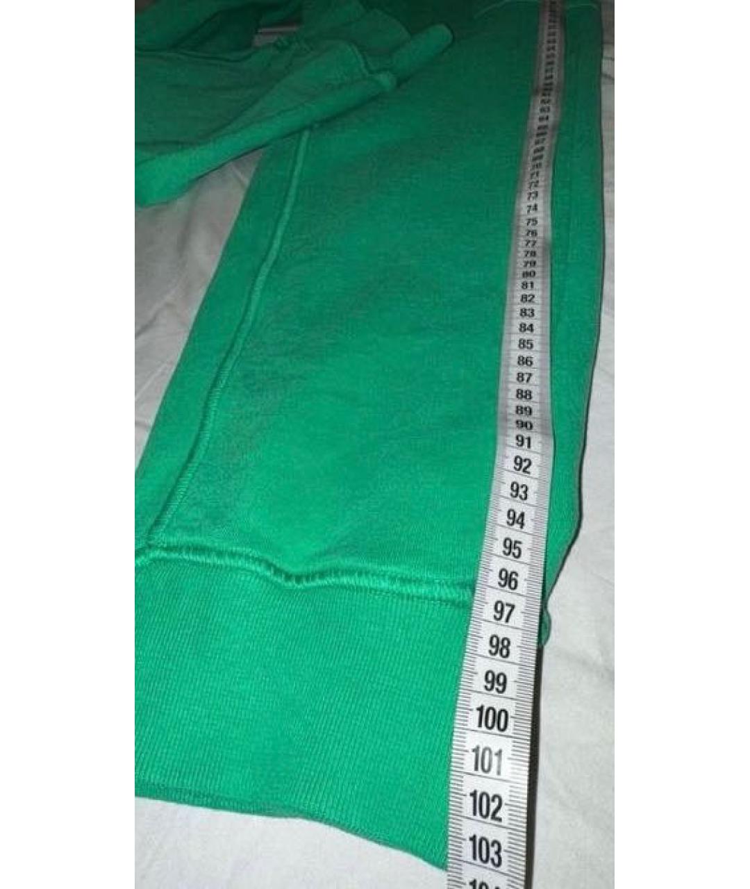 STONE ISLAND Зеленые хлопковые повседневные брюки, фото 6