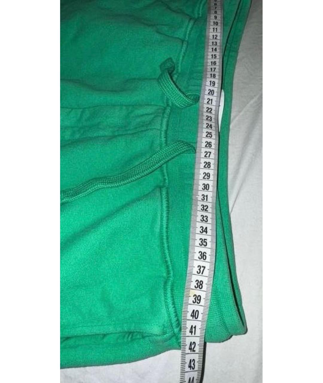 STONE ISLAND Зеленые хлопковые повседневные брюки, фото 8