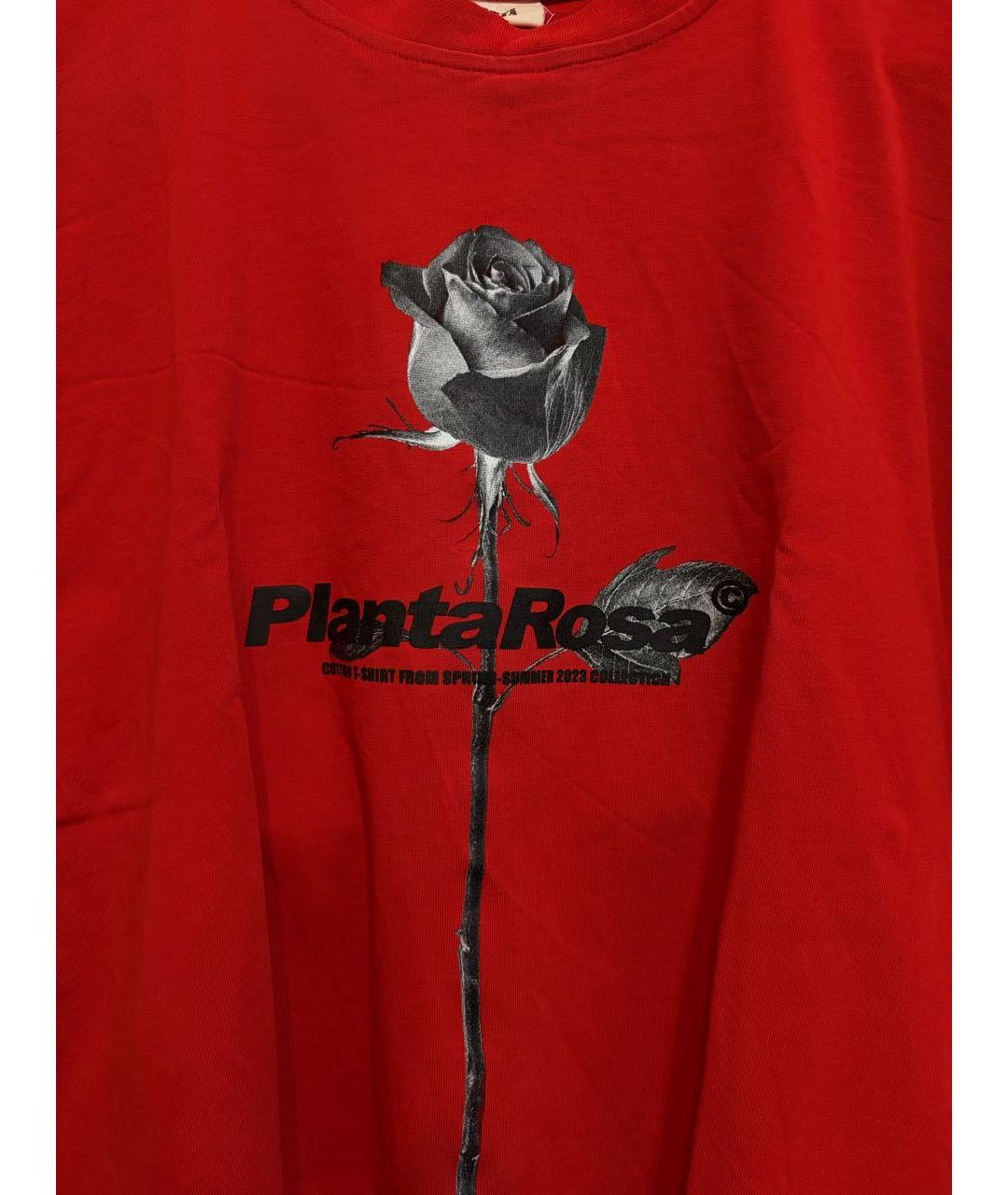PLANTA ROSA Красная хлопковая футболка, фото 2