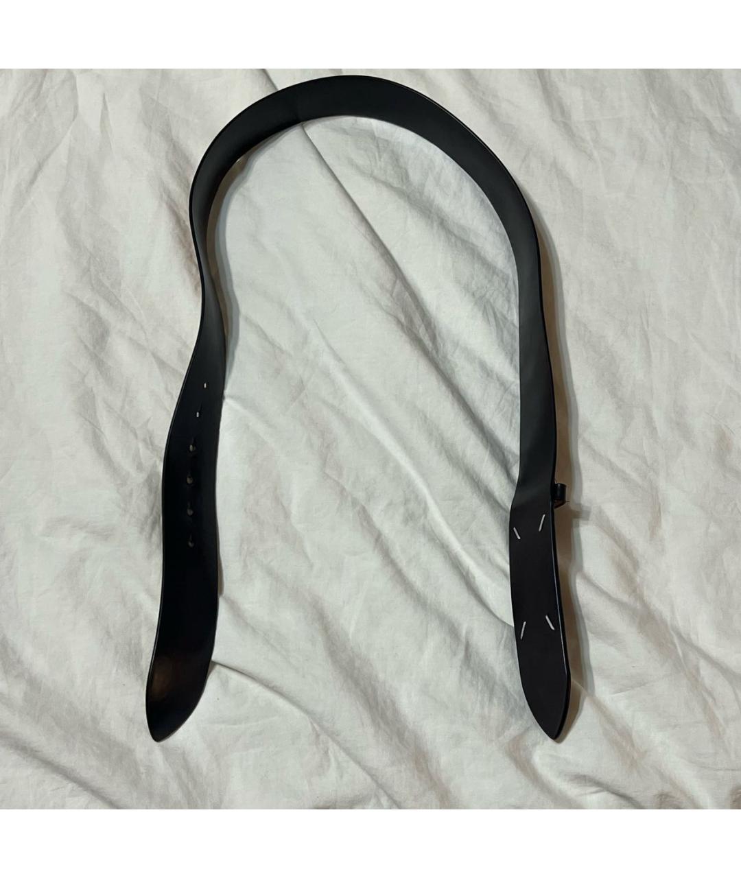 MAISON MARGIELA Черный кожаный ремень, фото 2