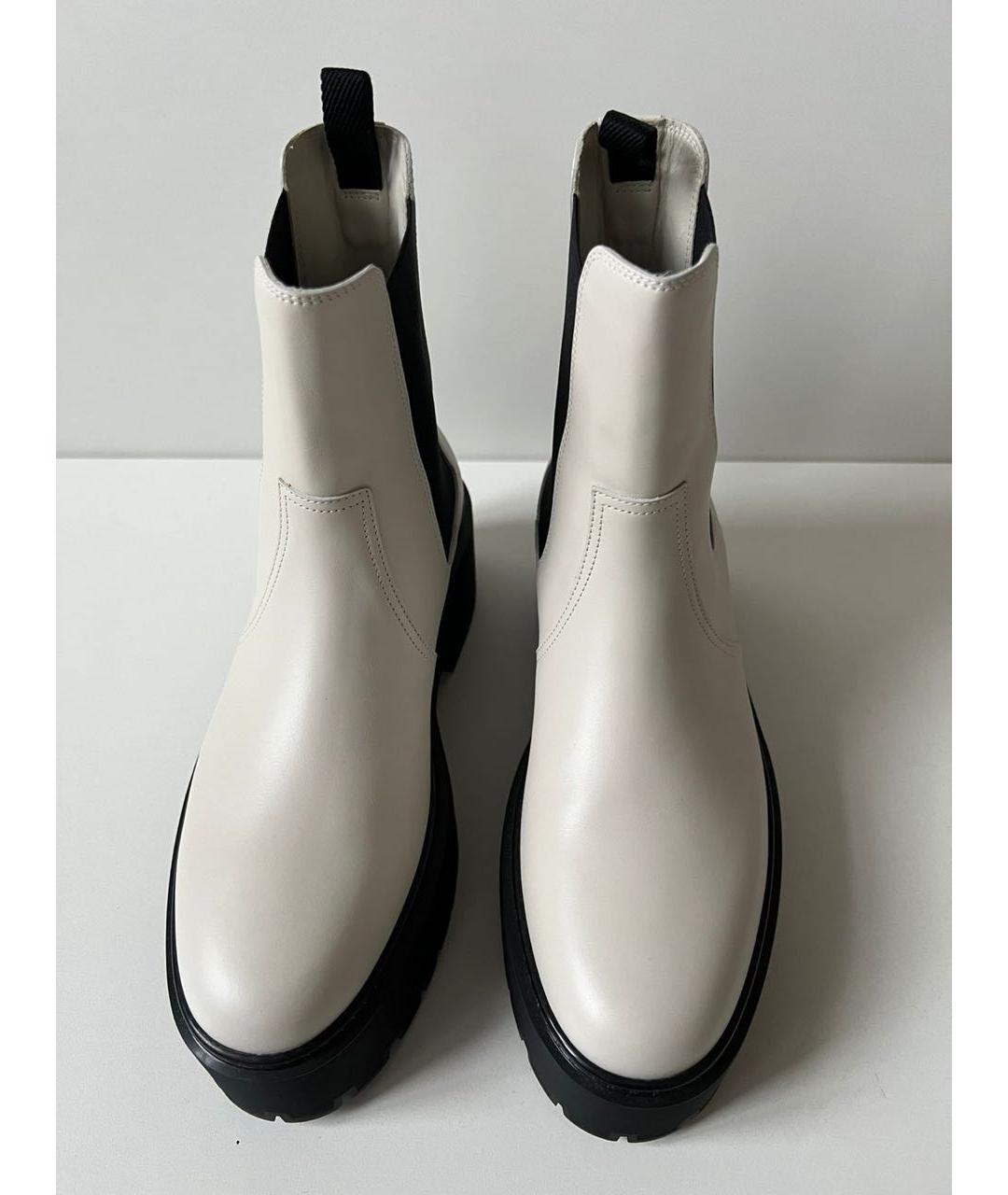 HERMES Белые кожаные ботинки, фото 2