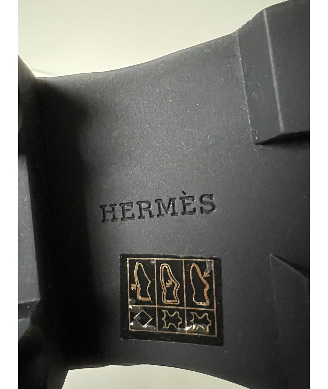 HERMES Белые кожаные ботинки, фото 4