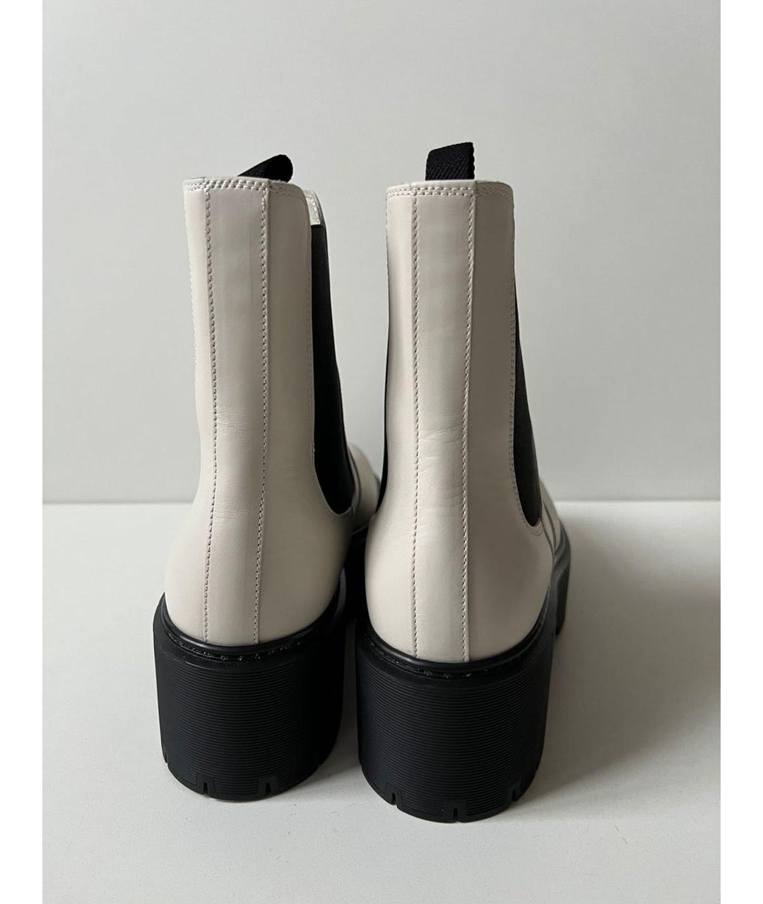 HERMES Белые кожаные ботинки, фото 3